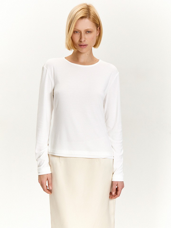 Лонгслив однотонный из вискозы