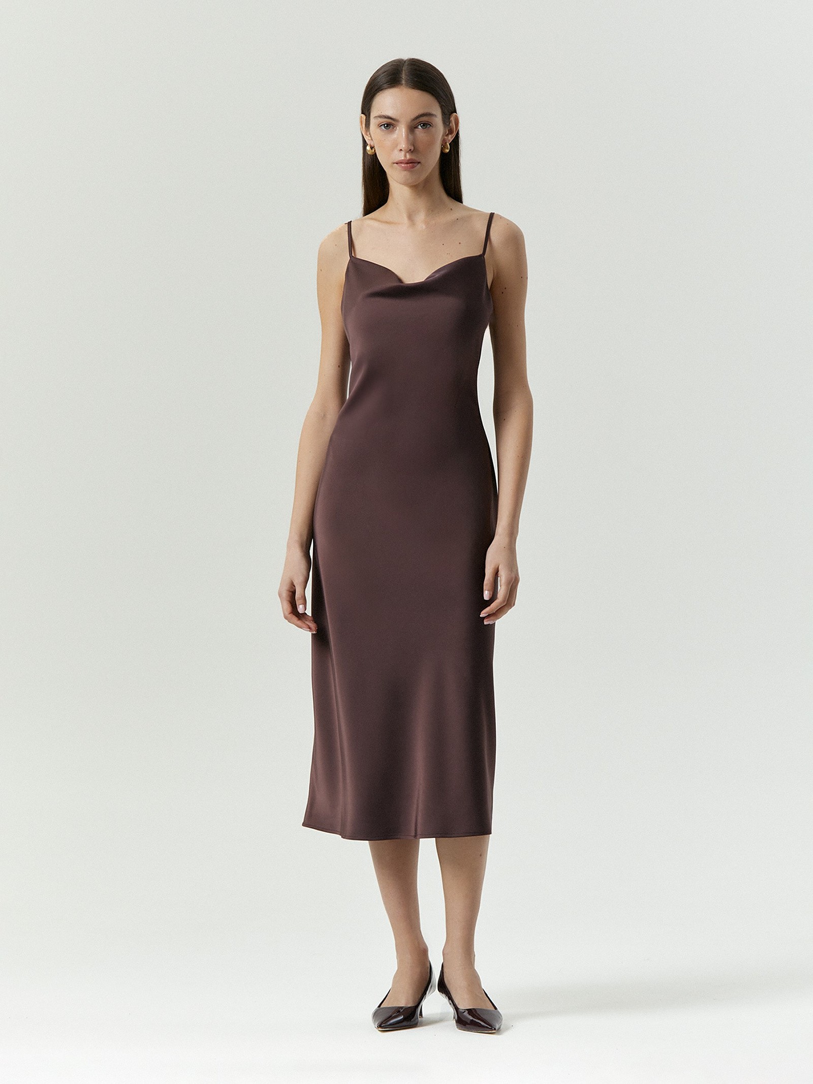 Платье-комбинация миди