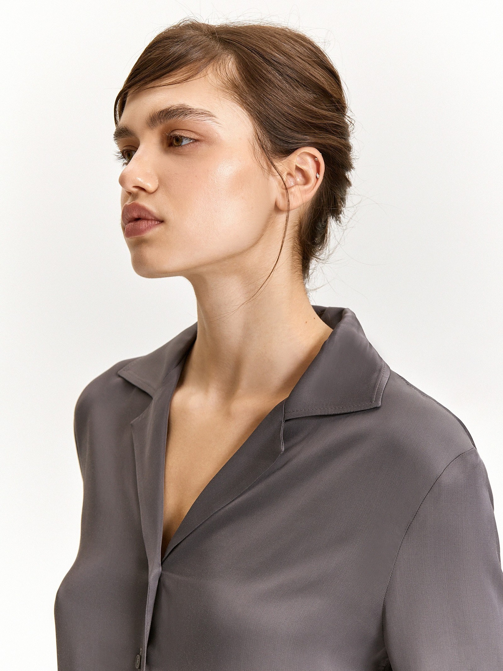 Рубашка однотонная