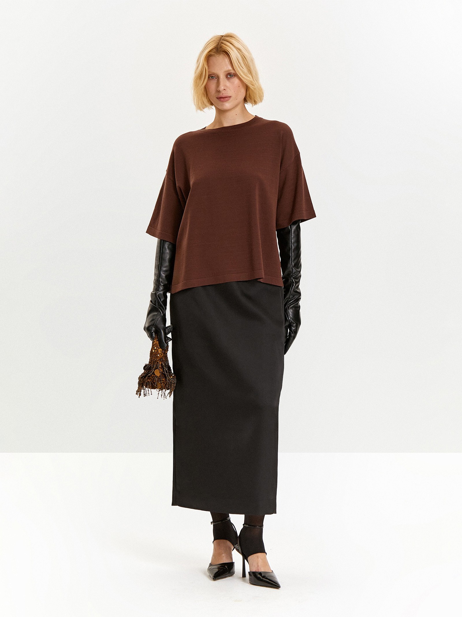 Футболка с содержанием шелка