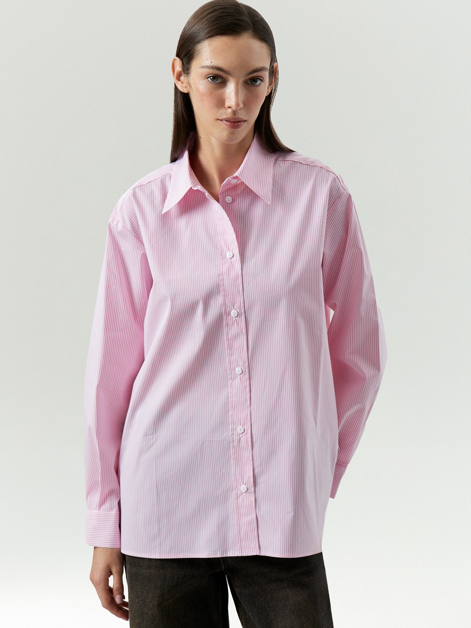 Рубашка в полоску из хлопка