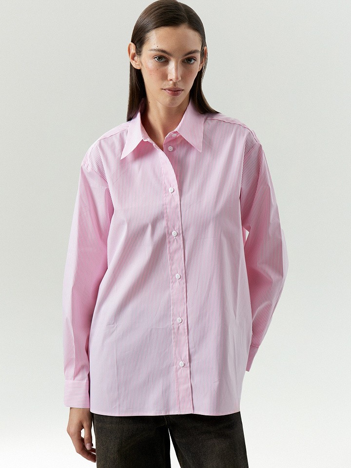 Рубашка в полоску из хлопка