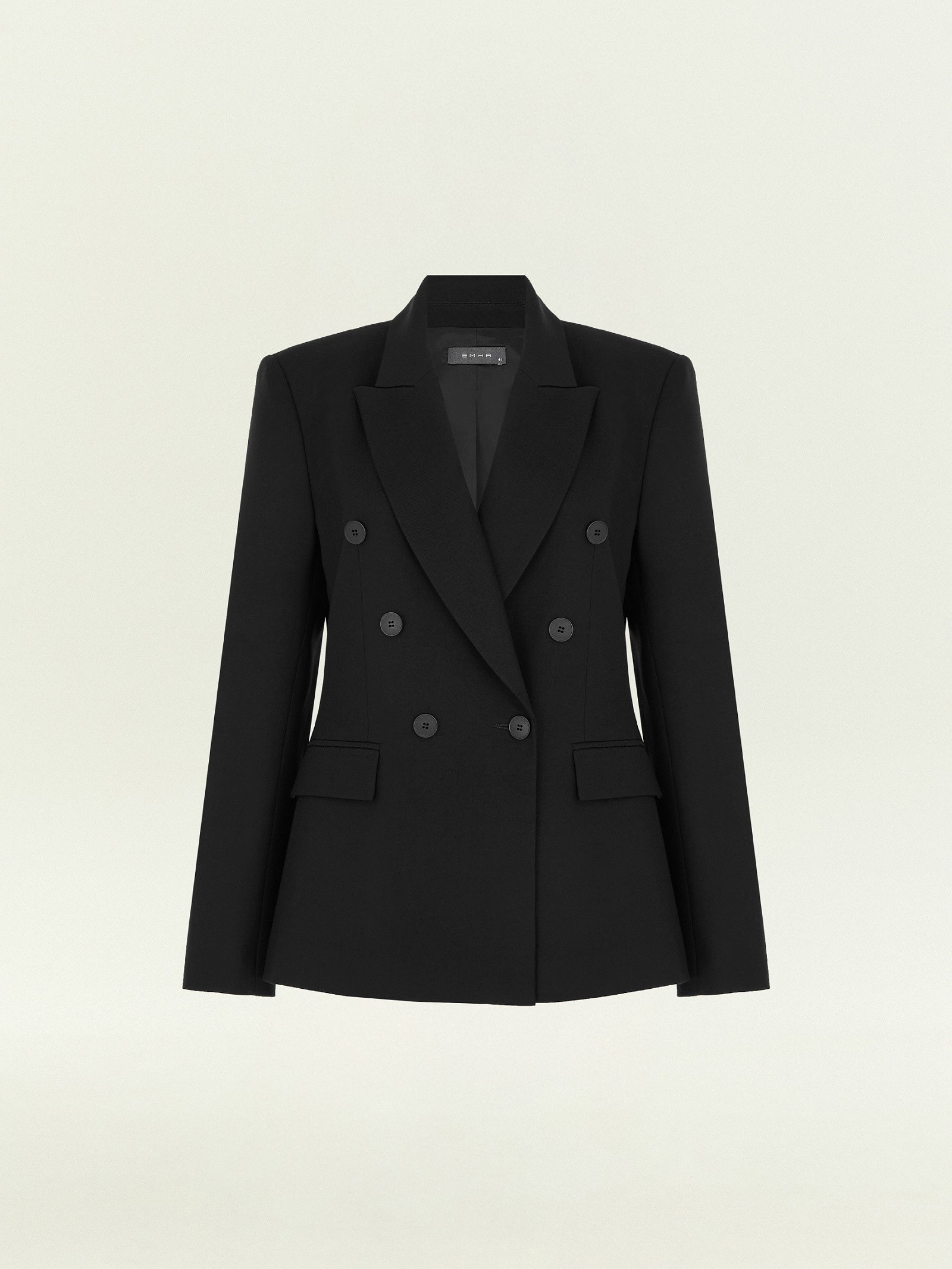 Двубортный жакет из костюмной шерсти