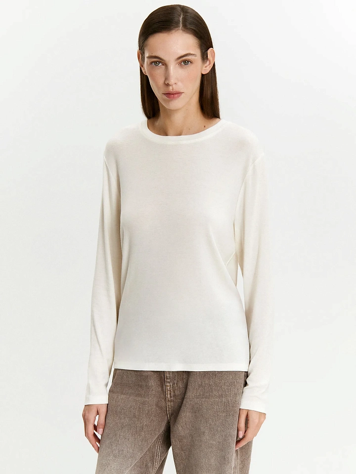 Лонгслив с содержанием шерсти