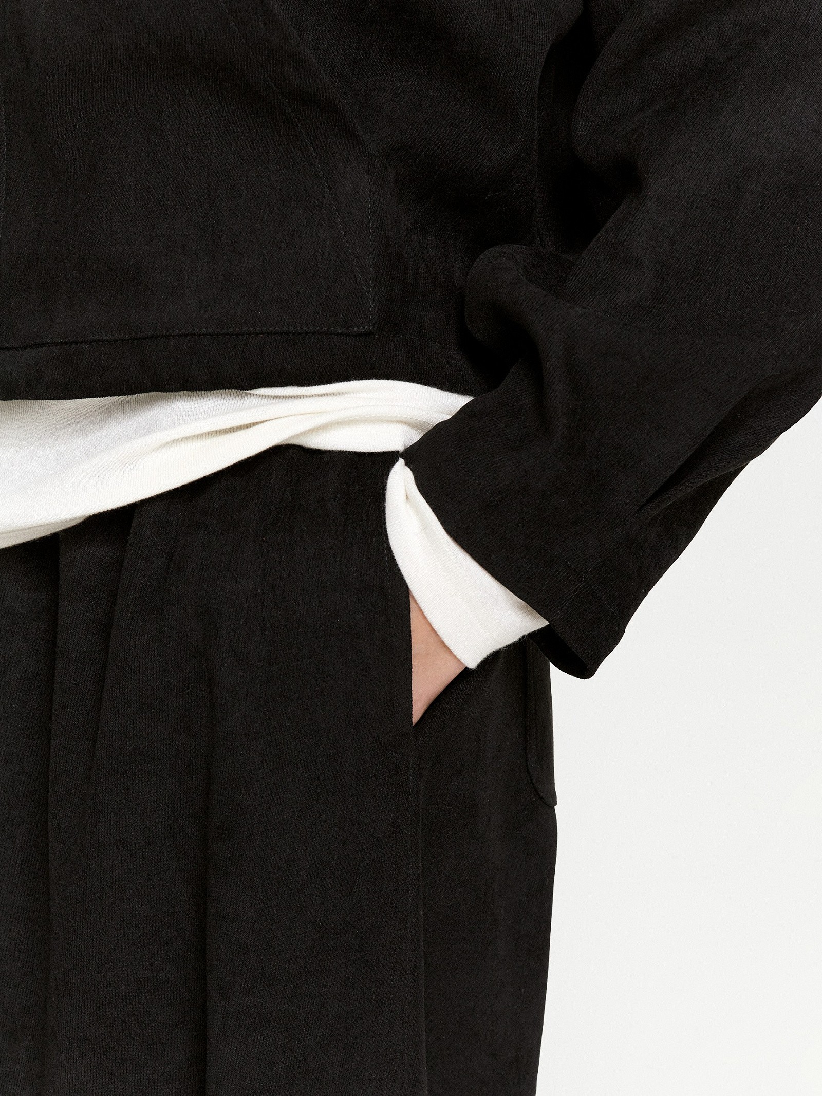 Брюки прямого кроя из трикотажа