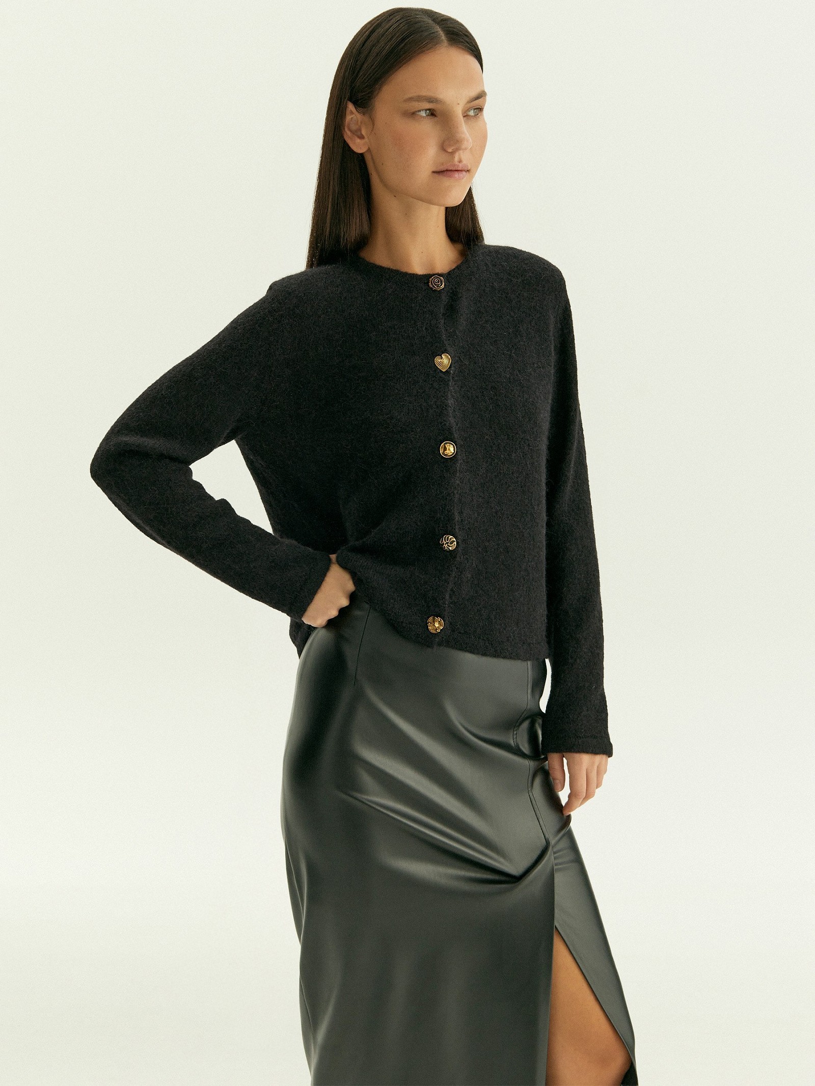 Юбка из экокожи