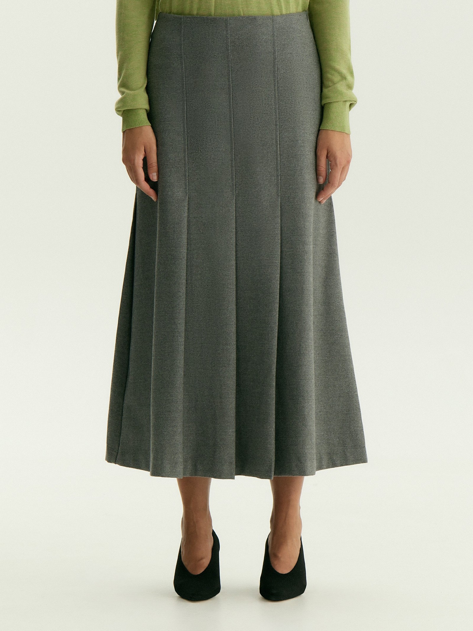 Юбка а-силуэта миди