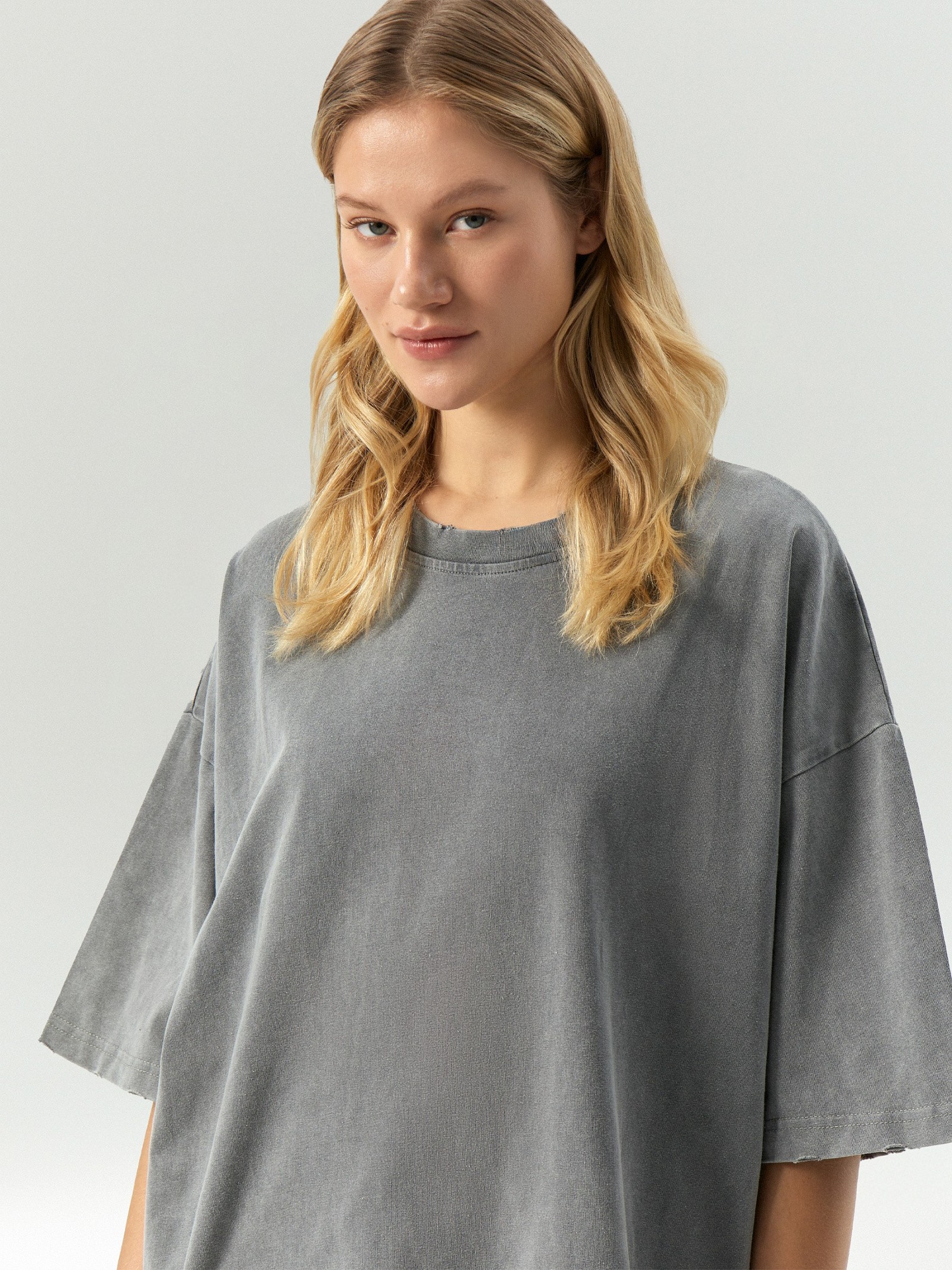 Футболка oversize с эффектом варки
