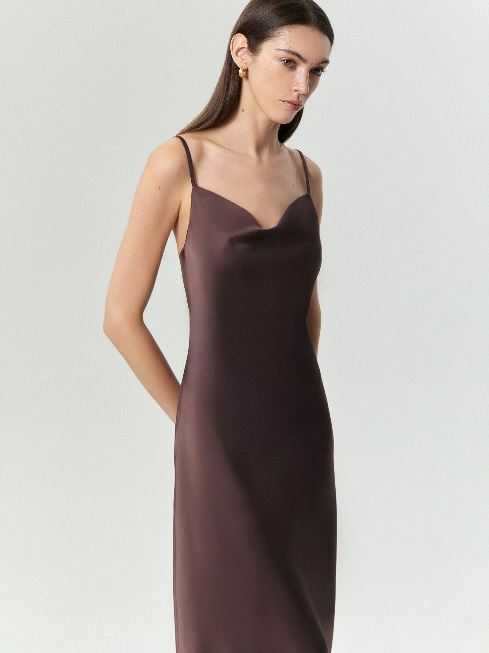 Платье-комбинация миди