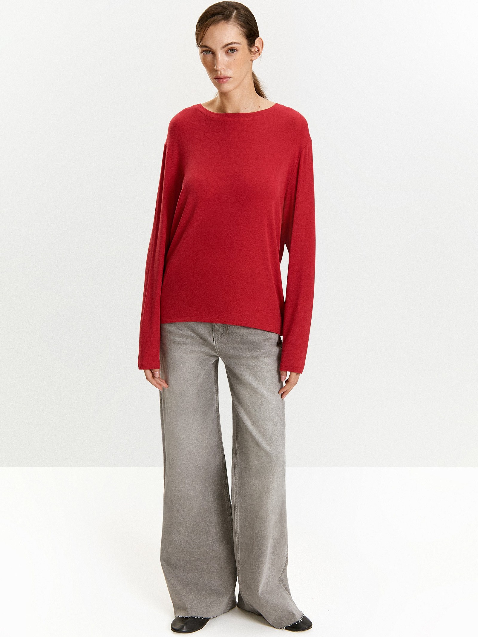 Лонгслив с содержанием шерсти