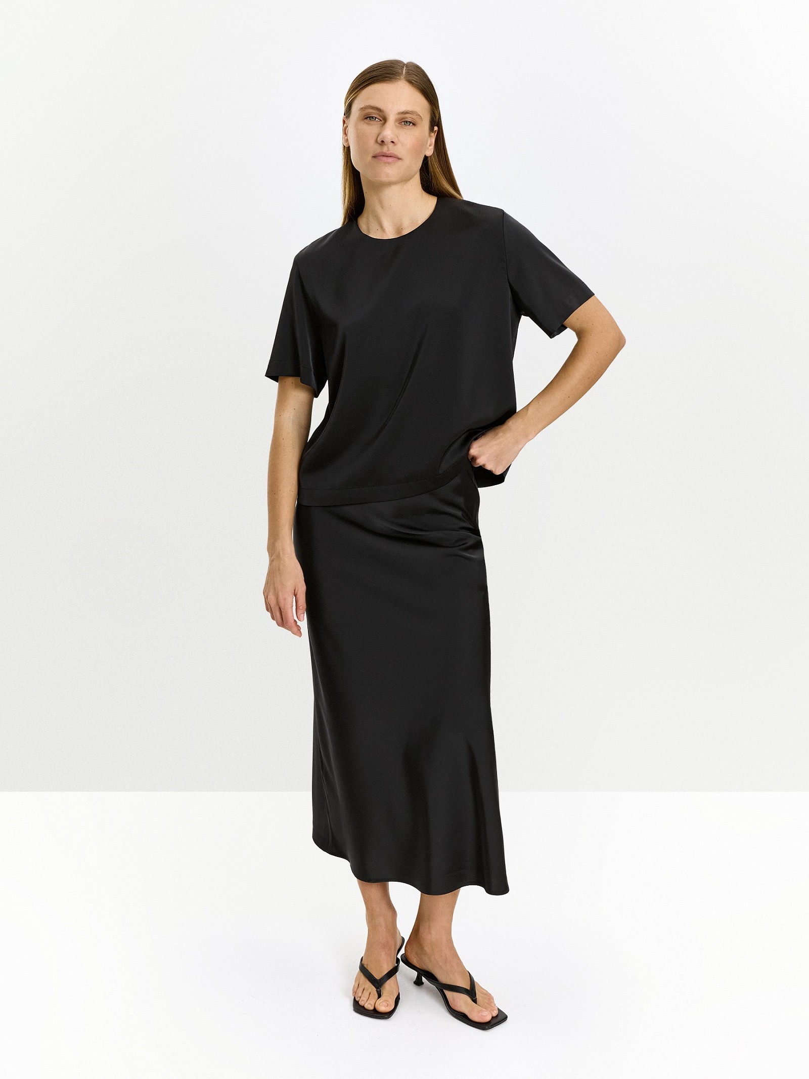 Блузка прямого кроя