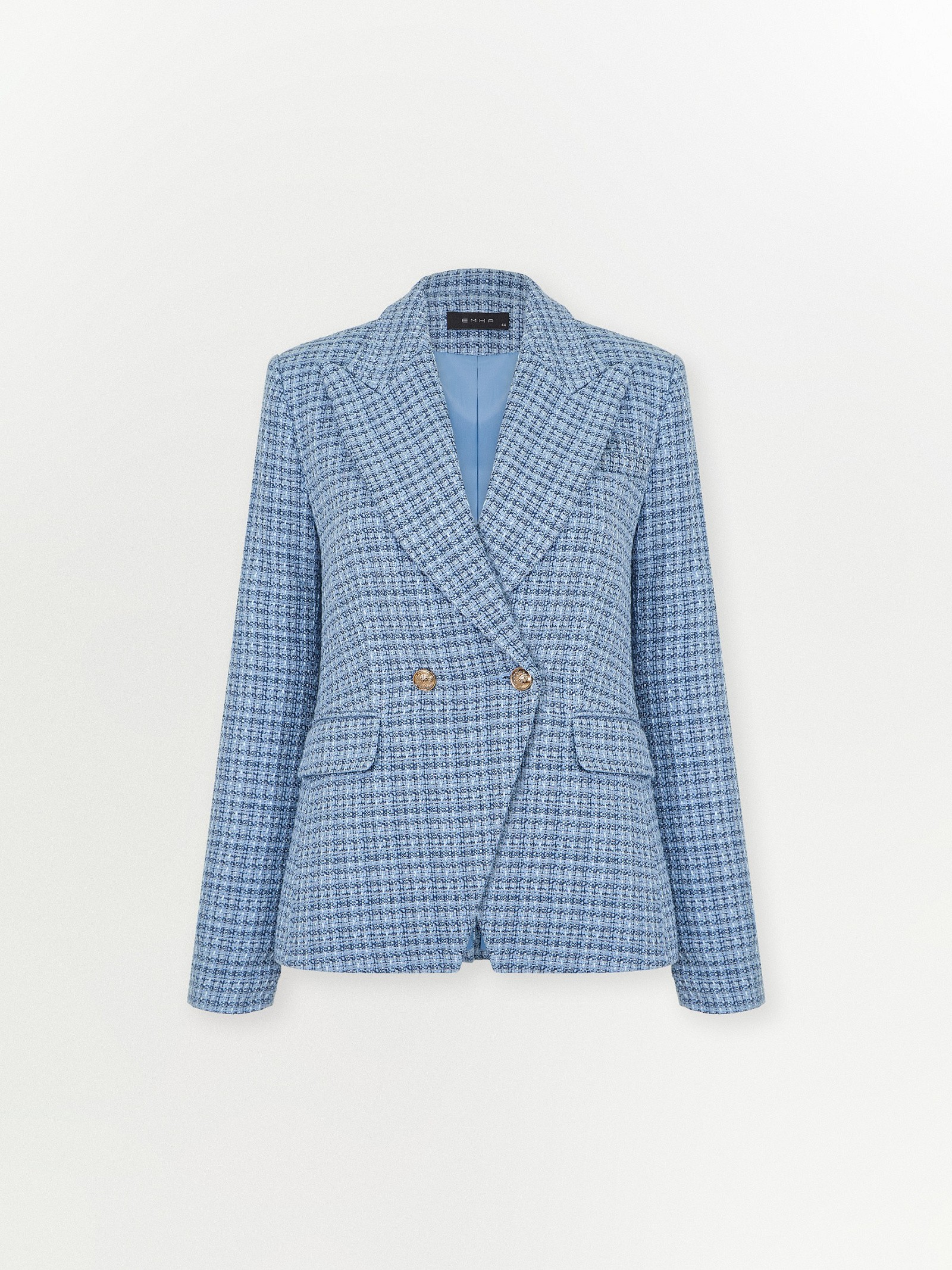 Жакет в клетку из твида