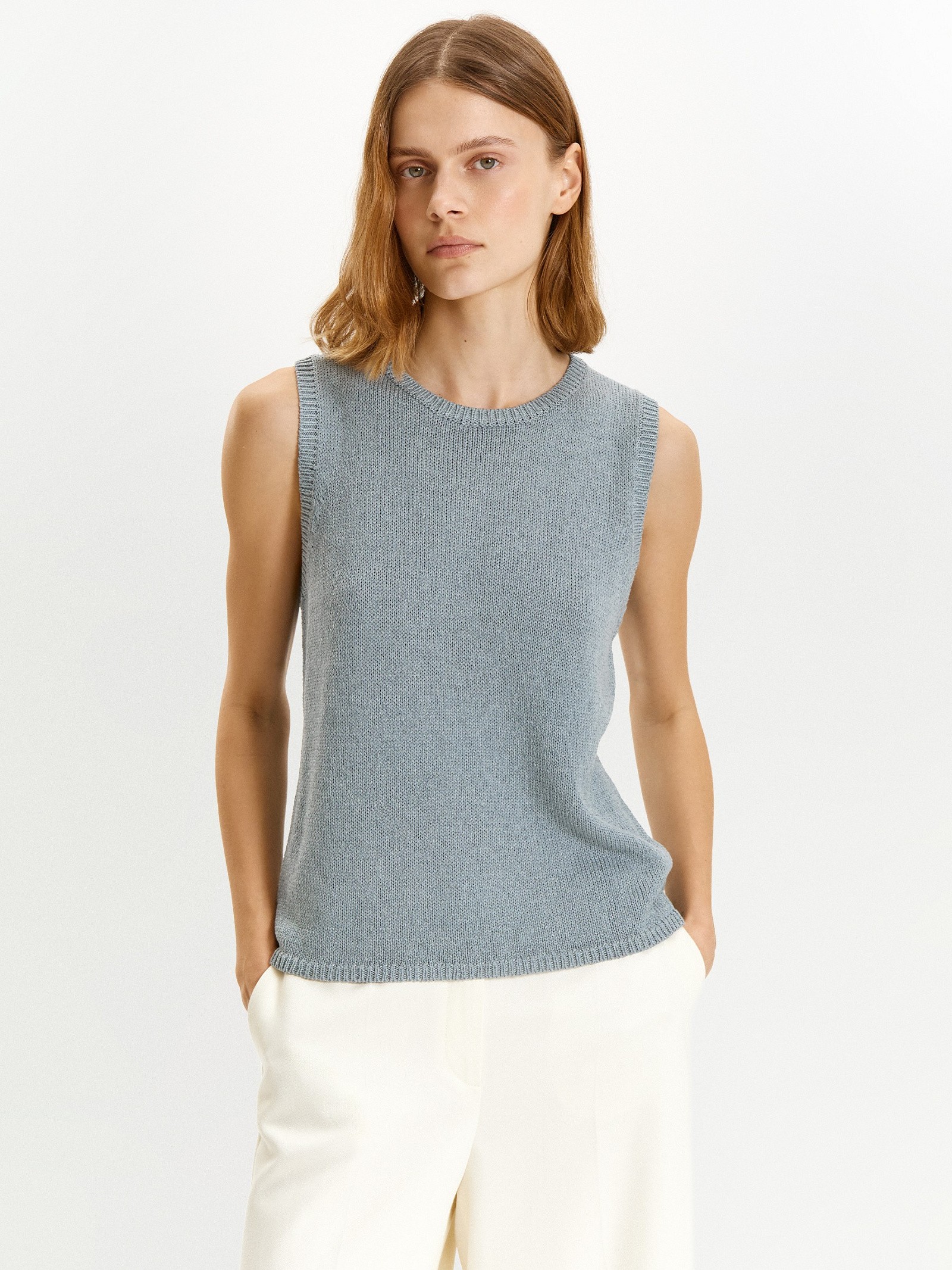 Топ с содержанием льна