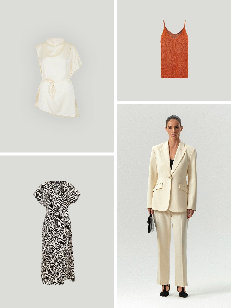 Winter White & Orange Ochre