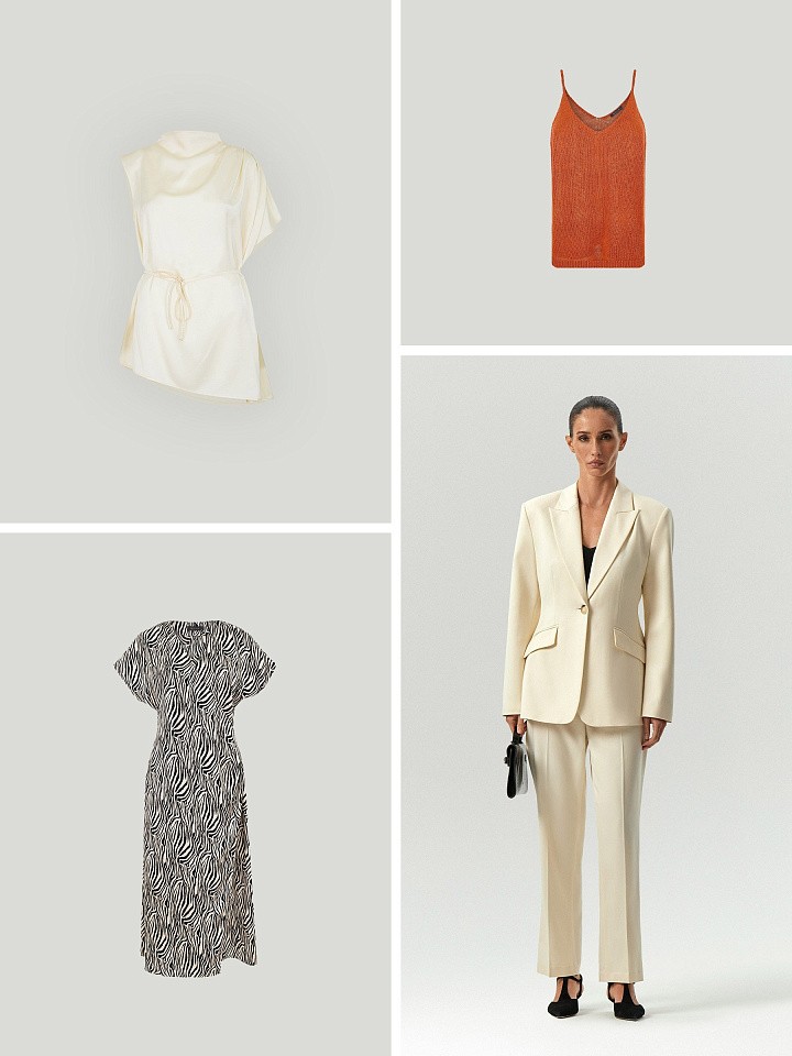 Winter White & Orange Ochre