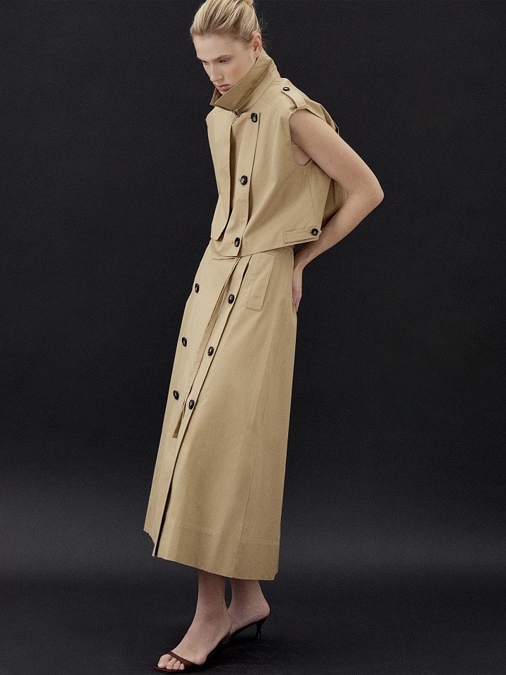 Юбка а-силуэта с пуговицами