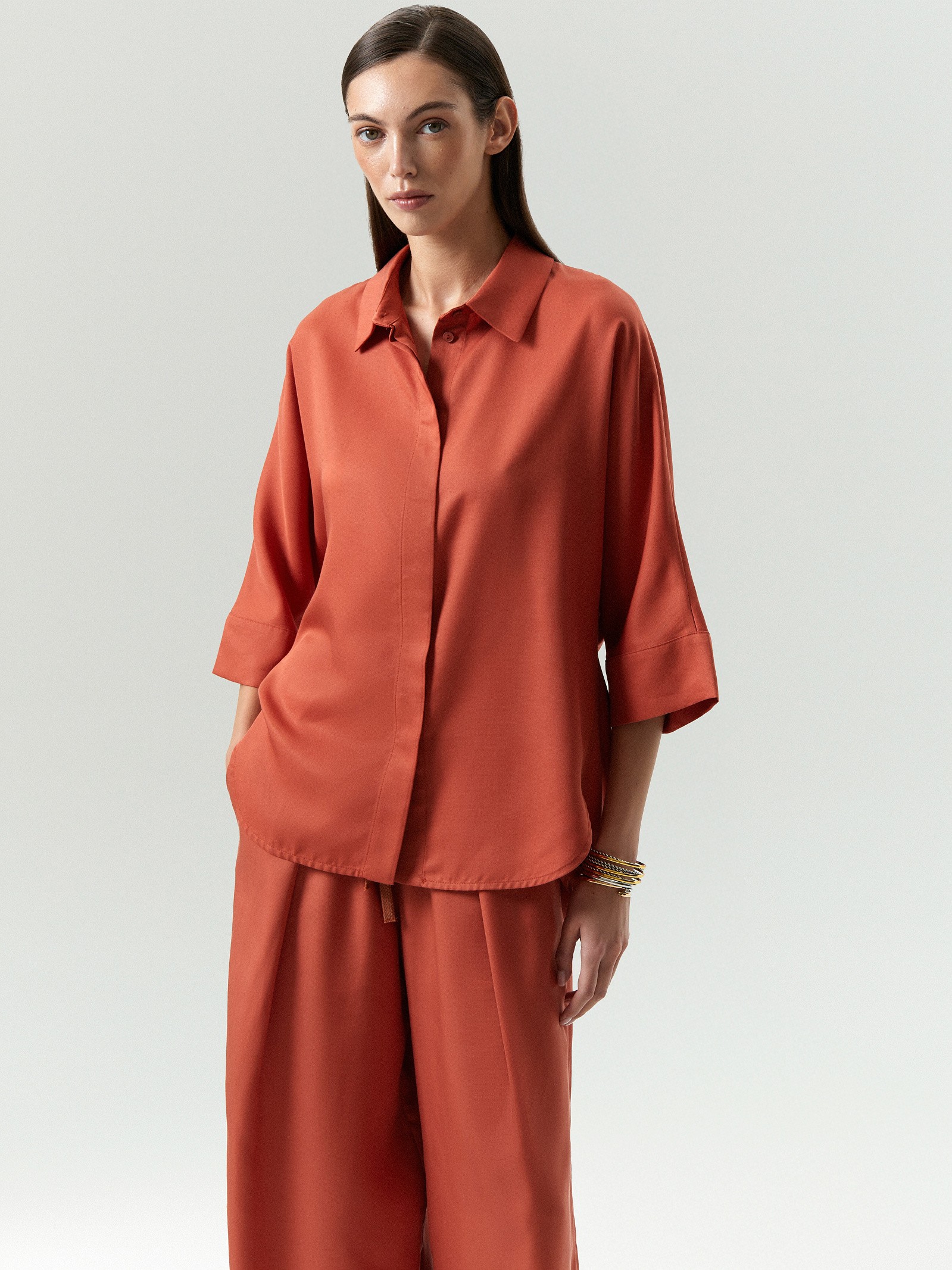 Рубашка из 100% тенсела