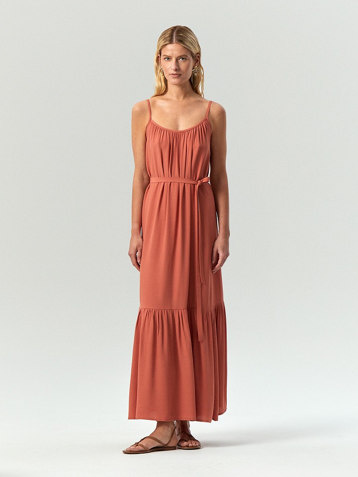 Сарафан с поясом из 100% вискозы