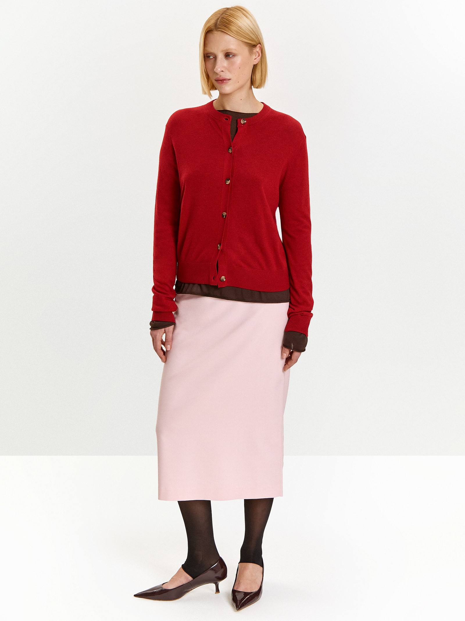 Кардиган с содержанием шерсти