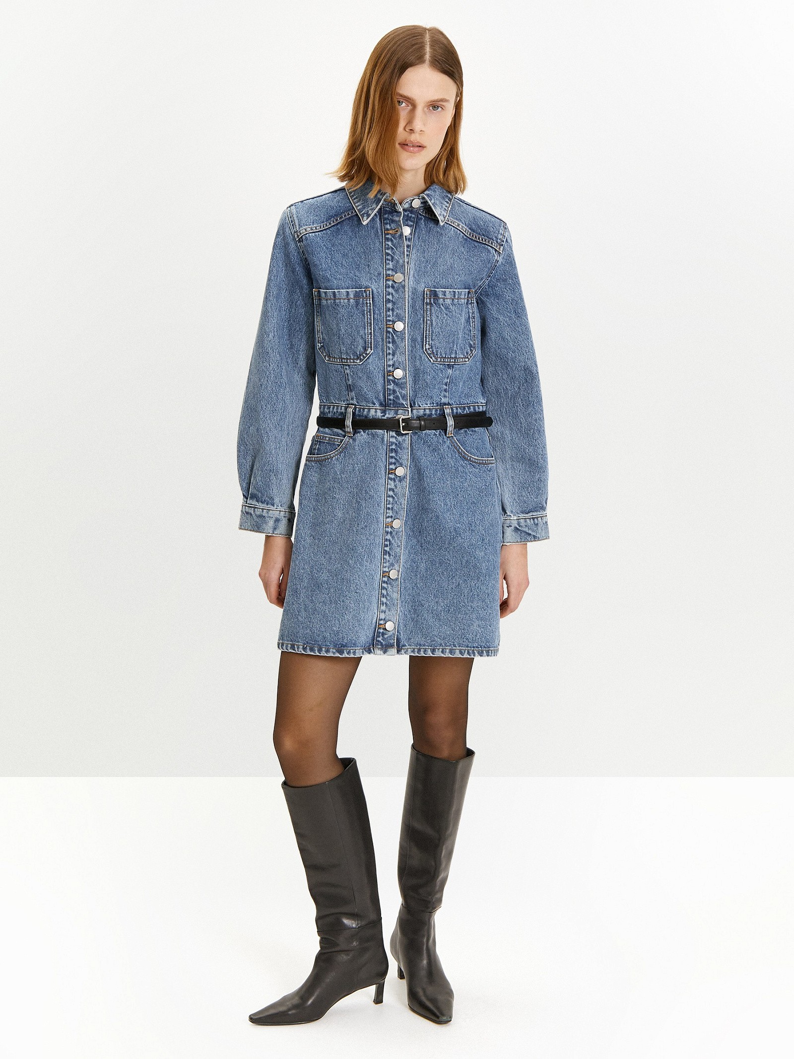 Джинсовое платье