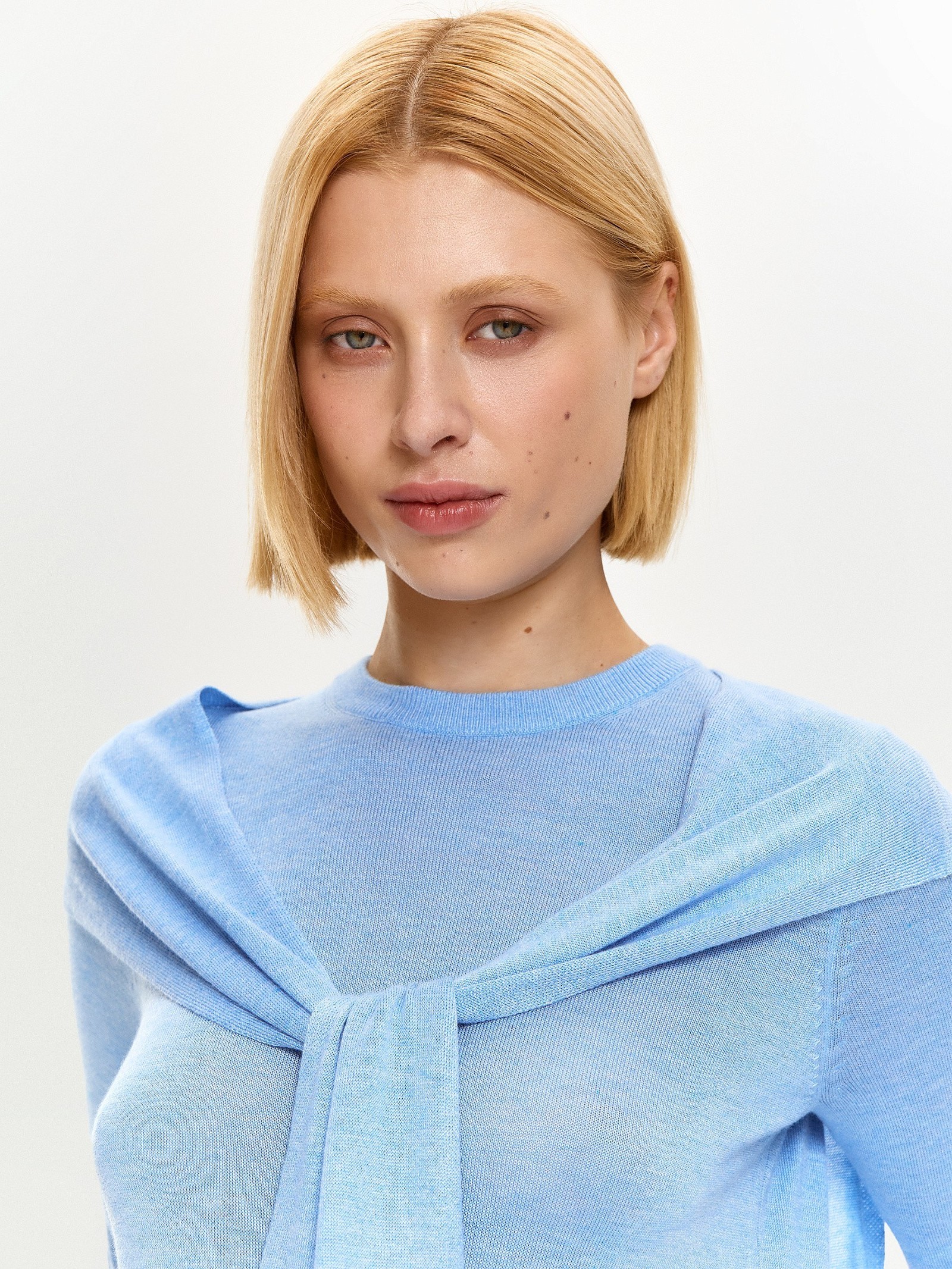 Джемпер из вискозного трикотажа с добавлением шерсти