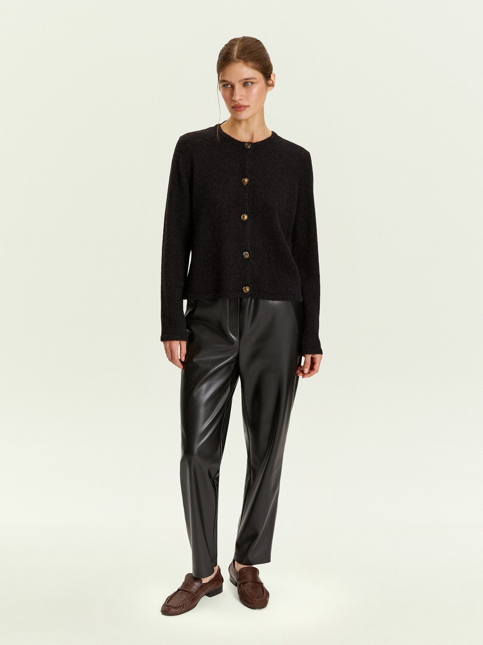 Брюки из экокожи