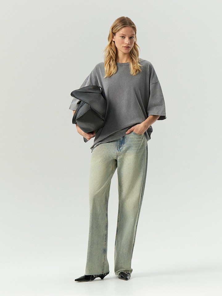 Футболка oversize с эффектом варки