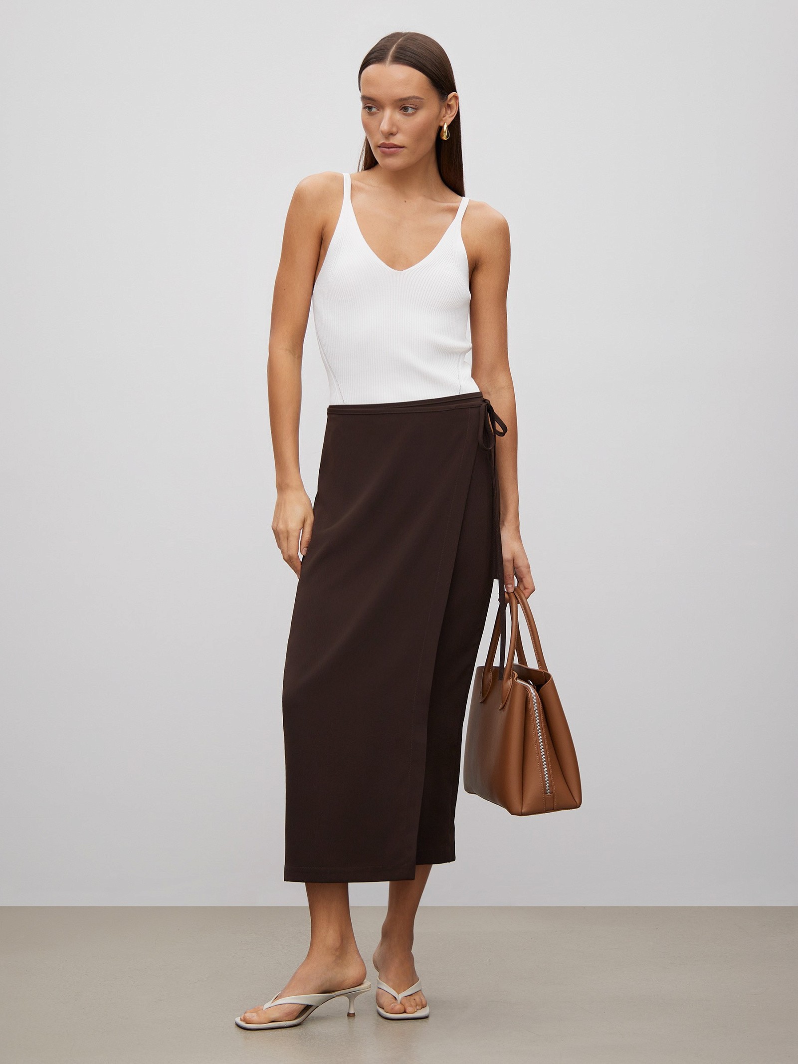 Юбка а-силуэта из 100% вискозы