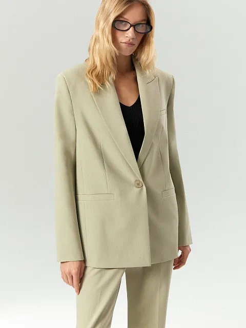 Однобортный жакет прямого кроя цвет: хаки ML767/vertex | купить в