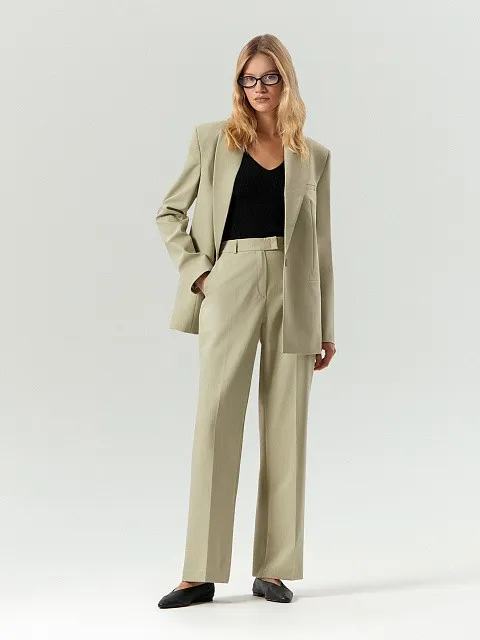 Однобортный жакет прямого кроя цвет: хаки ML767/vertex | купить в