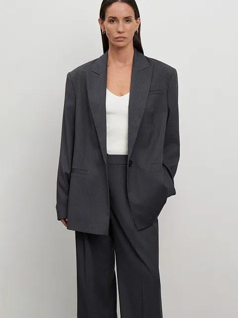 Однобортный жакет цвет: серый ML767/eliza | купить в интернет